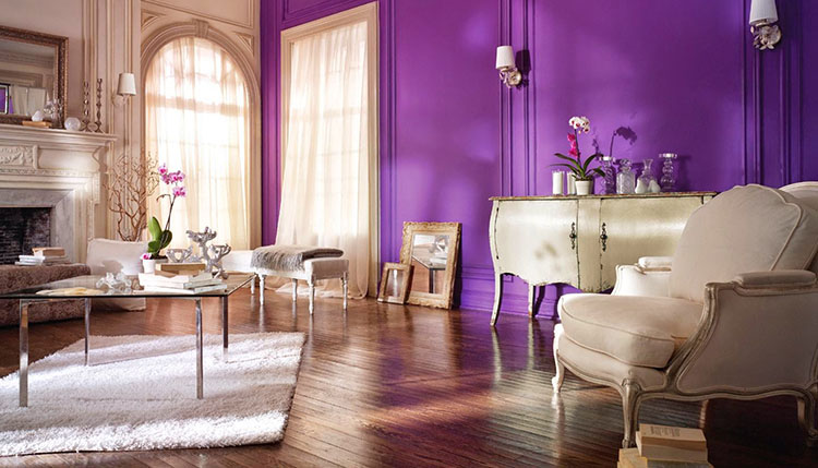 Diseña tu dormitorio con las gamas del azul y del violeta