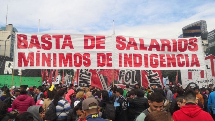 Polentazo Nacional en el Obelisco.