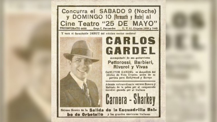 Roberto Carnaghi homenajea a Carlos Gardel y a su última función en Buenos Aires