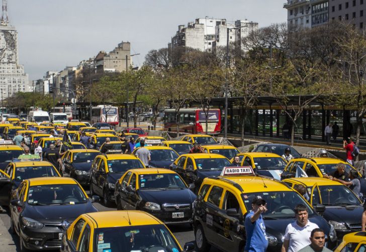 Reclamo de taxistas en CABA