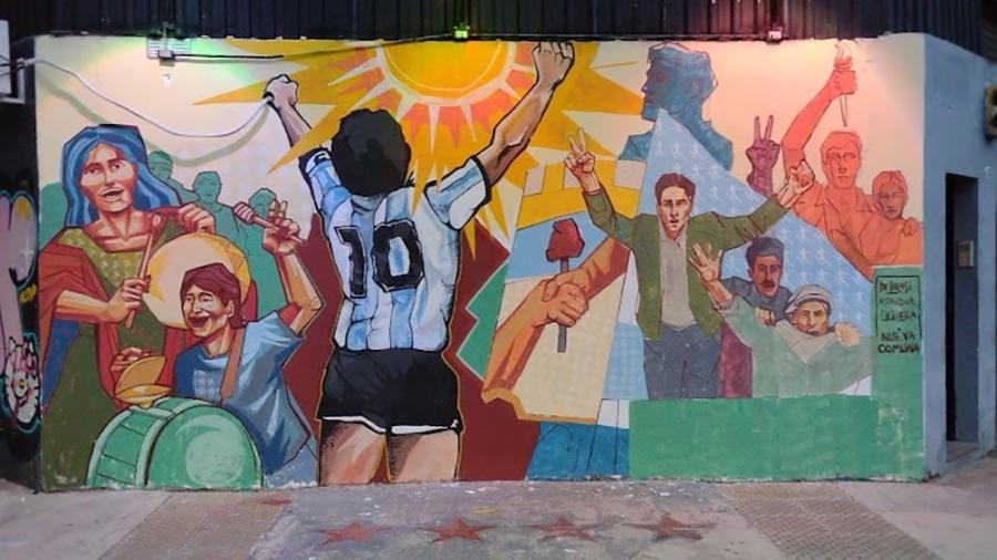 Chacarita: vecinos denuncian que la Ciudad cubrió un mural que homenajea a Maradona