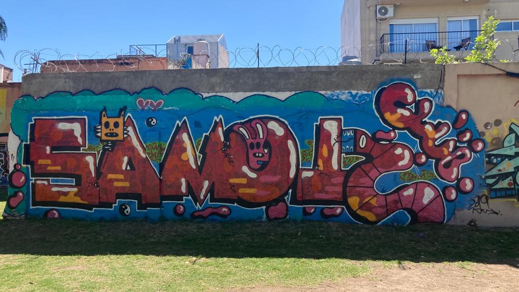 Saavedra: Un mural participa de un evento internacional de graffiti y NFT