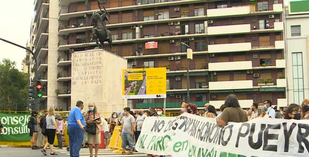 Caballito: vecinos se movilizaron contra el parque lineal de Honorio Pueyrredón